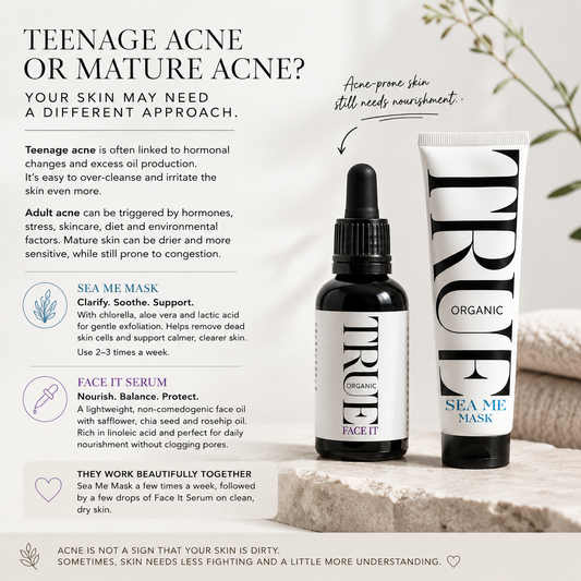 Sea me mask and Face it serum by True organic of Sweden 