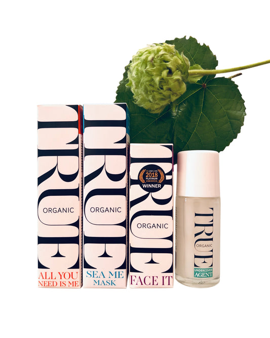 Organic skincare 3 step routine by True organic of Sweden 
