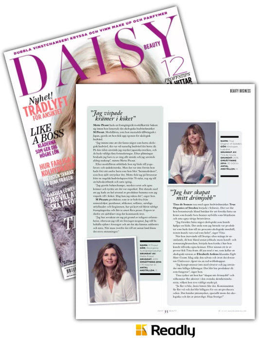 Daisy Beauty, December 2015 - True Organic of Sweden