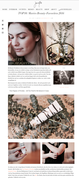Journelles - True Organic of Sweden