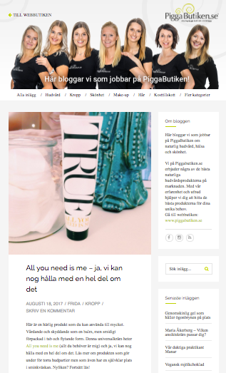 Pigga butiken - True Organic of Sweden