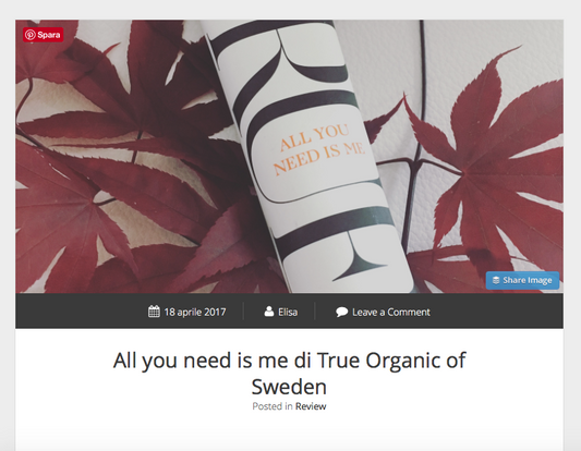 The Beauty Reporter - True Organic of Sweden