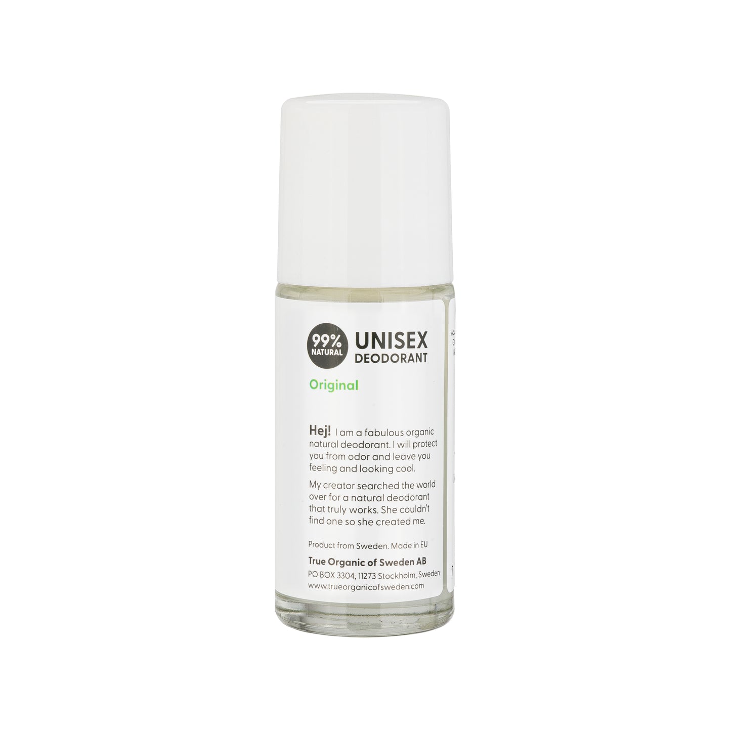 Undercover agent natural deodorant by True organic of Sweden 